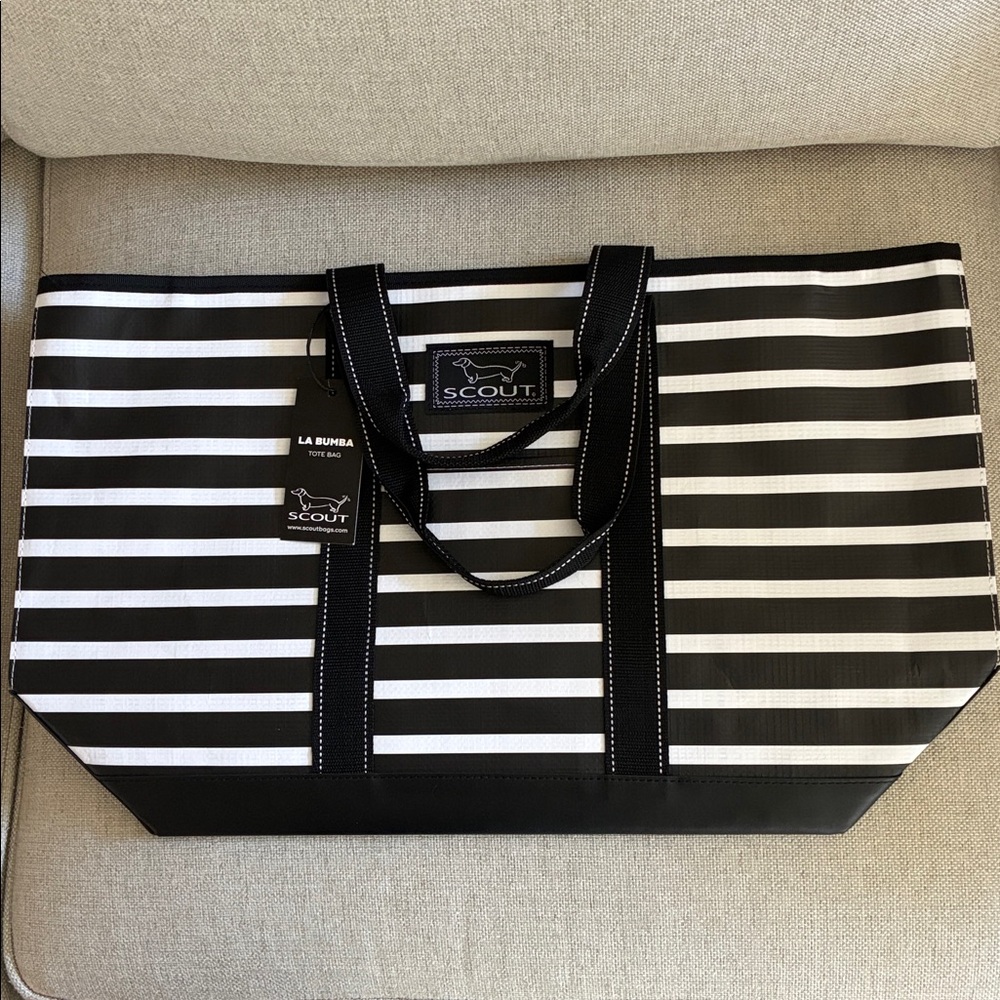 Scout La Bumba Fleetwood Black Stripe Tote NWT